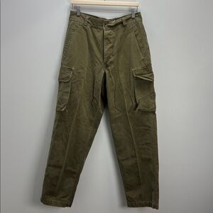Vintage Banana Republic Civilian Reserve Cargo Pants Army Green Mens 31 80s 90s